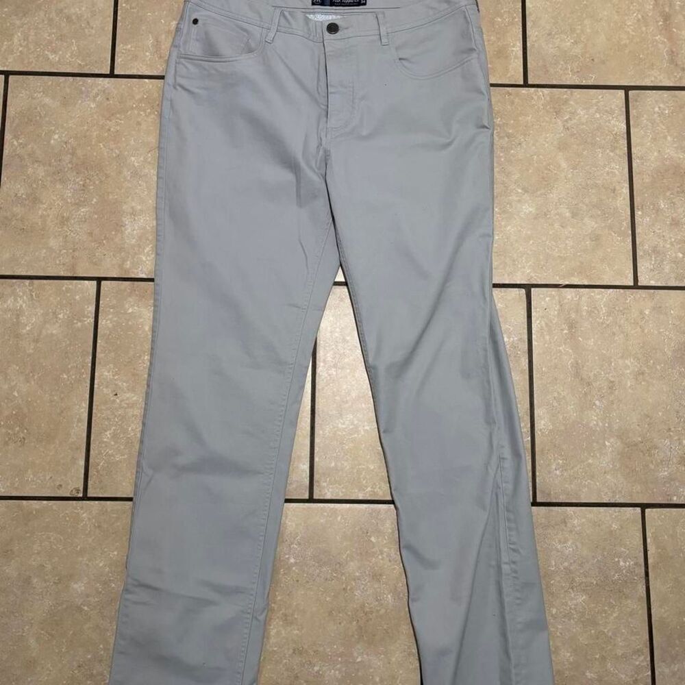 Fish Hippie Co Men's Grey and Cream Trousers